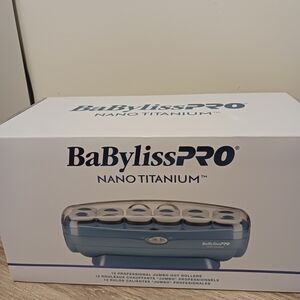 BaBylissPRO Nano Titanium Jumbo Hot Rollers - Blue/White